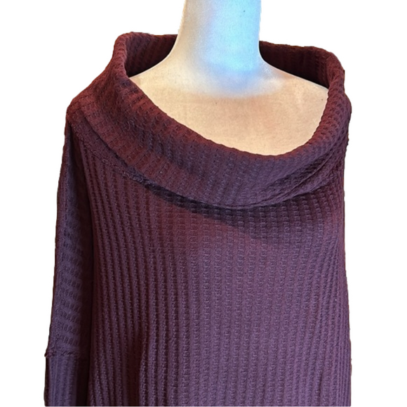 FREE PEOPLE Juicy Long Sleeve Thermal Top Shirt in “Date Night” (Maroon) Size S - Picture 2 of 12